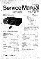 Technics - RSBX-828 - Service manual 
